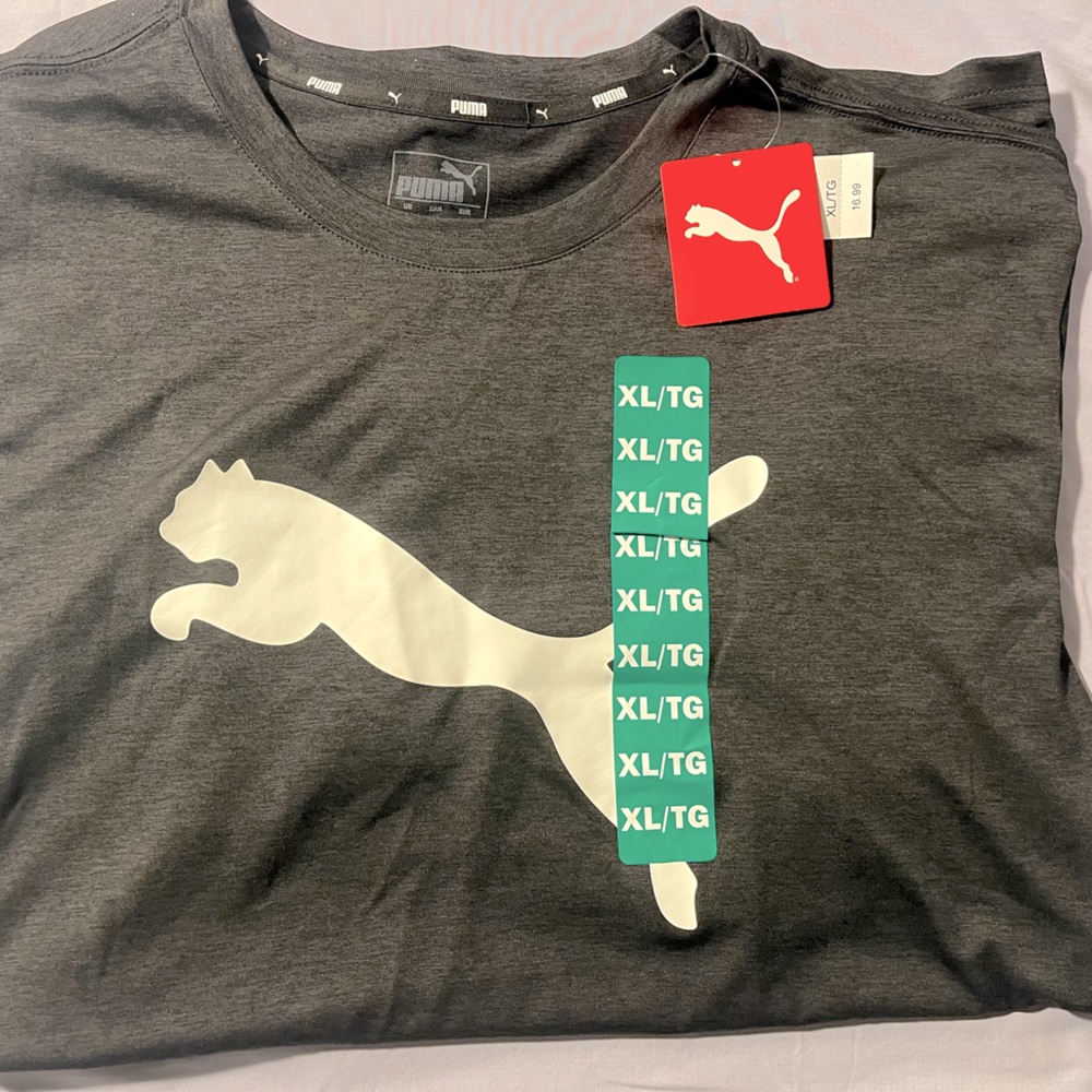 Brand new grey Puma athletic sport shirt size extra large XL